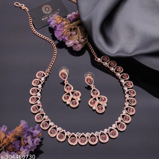 Bejewelify-RoseGold-Diamond-Choker-necklace-For-Women-and-Girls
