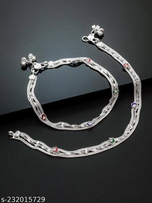 Shimmaring Elite Diva Chunky Oxidized Traditional Women's Anklets