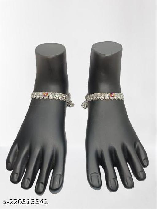 HDS Fancy anklets Gunguru for women Imitation jewelry Silver color coated artificial Gunguru imitation jewelry