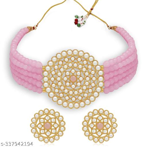 Anshra-Jewel-Latest-Exclusive-Gold-Platted-Diomand-Pink-Jewellery-Necklace-Set-for-Women-And-Girl