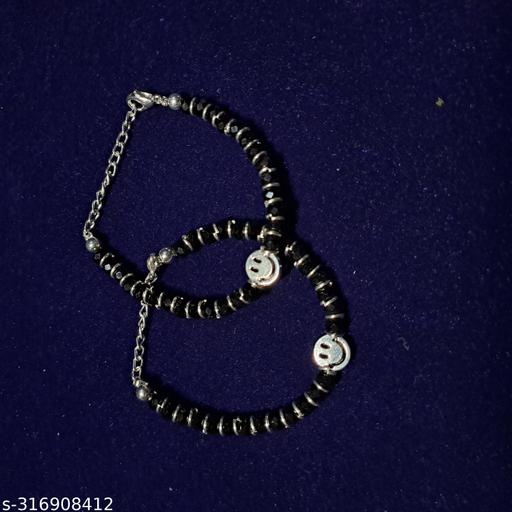 Short Hand Smily Black Bracelet For a Li