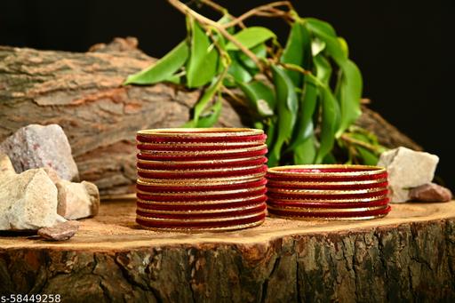 LEENA BANGLES Five Metal Bangles Set for Women & Girls |Festive, Partywear, Traditional Stone Work Bangles (Pack of 48pcs)