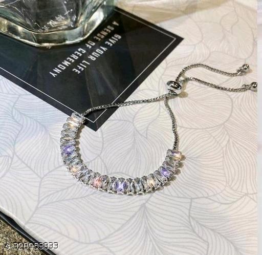 New High-class Sense of Atmosphere Fashion Micro-inlaid Zircon Temperament Bracelet Pull Adjustable Length Bracelet for Women