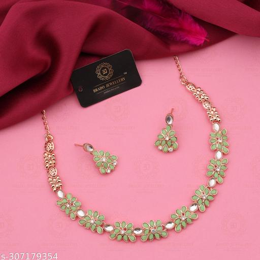 Swastik-Rose-Gold-Necklace-Jewellery-Set-with-Earrings-for-Women-and-girls