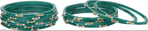 Somil New Designer Combo Of Colorful Glass Bangle/Kada Set_Bridal479
