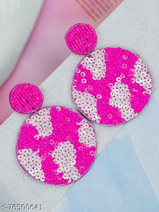 Kairi Allissa Statement Earrings (Pink Color)