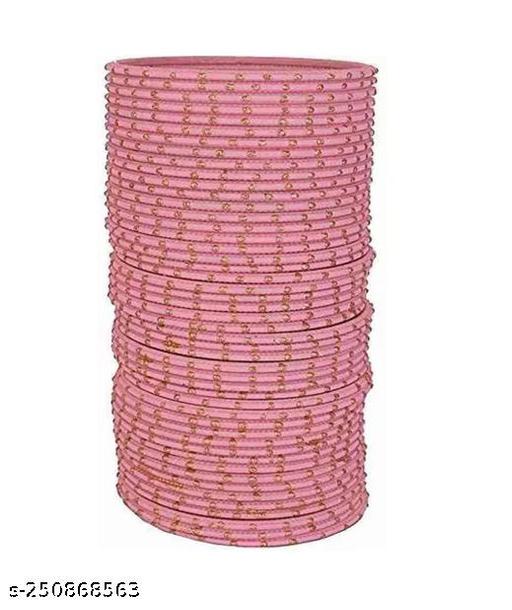 KAPDOLIYAS Present Meesho Online Shopping-Lowest Prices,Great Quality Metal Bangles In PINK trendy Color ( Pack of 48 bangles)