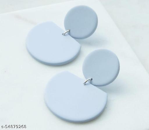 fun blue clay earrings