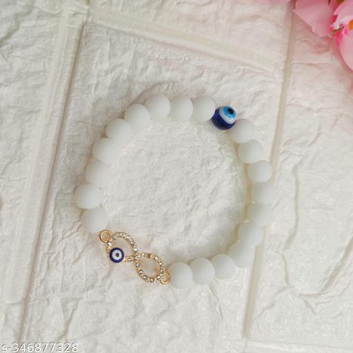 Infinity Mate white with evil eye Bracelet, Friend Bracelet, Soulmate bracelet, True love bracelet