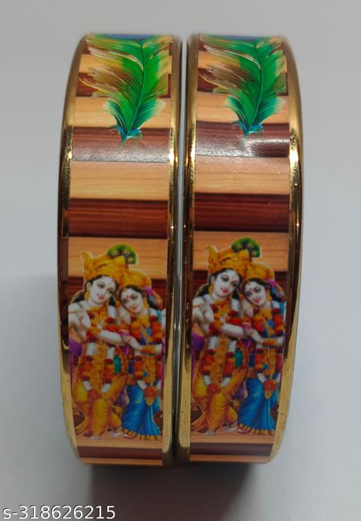 Radha Krishna Design kada 2 Pcs