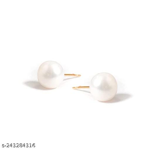 Sugara Enterprise Pearl Stud Earrings Freshwater Pearl Ear Rings Hypoallergenic Earrings for Women