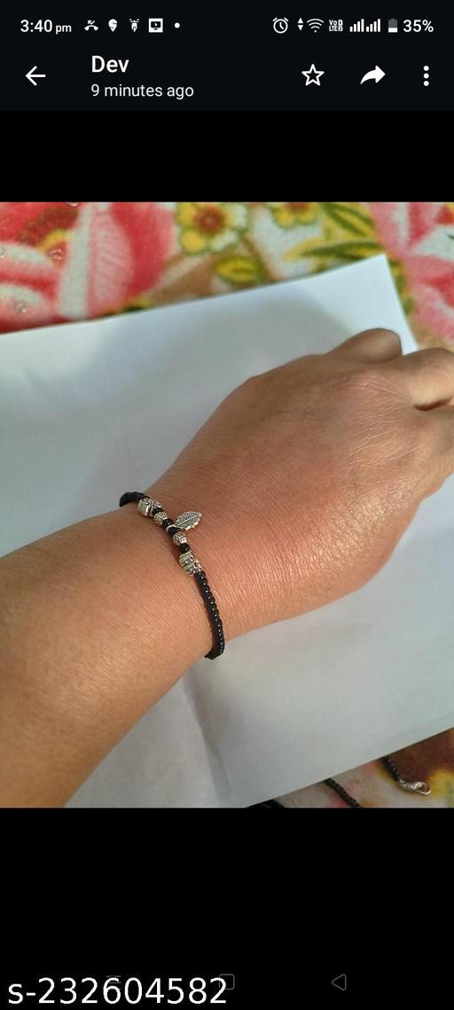 Beautiful black najariya payal anklet adjustble combo of 2 (004)