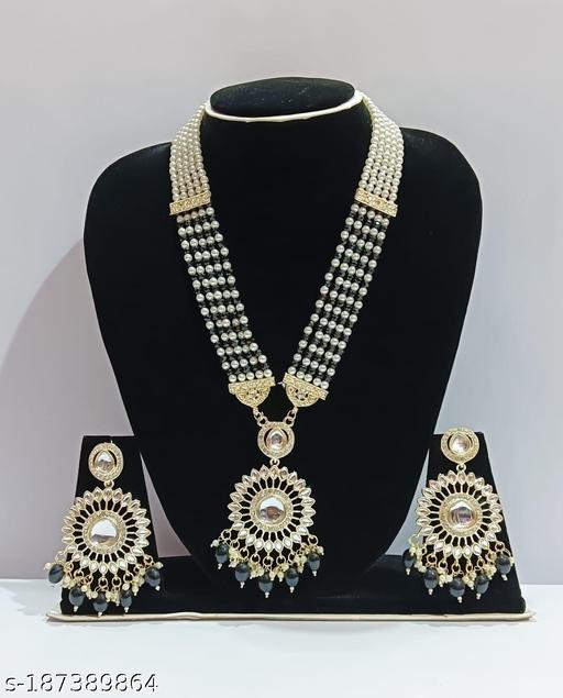 Black-Long-Necklace-Set