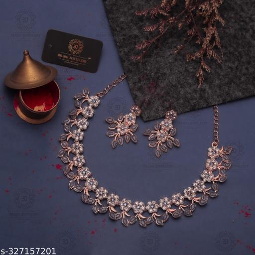 BR-Jewellery-Rose-Gold-Plated-Necklace-Set-with-Blue-Color-Kundan-Earring-Jewellery-Set-for-Women-and-girls