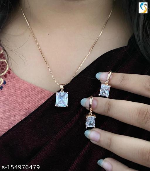Daily-Wear-Pendant-With-Earring-+-Chain-Jewellery-Set