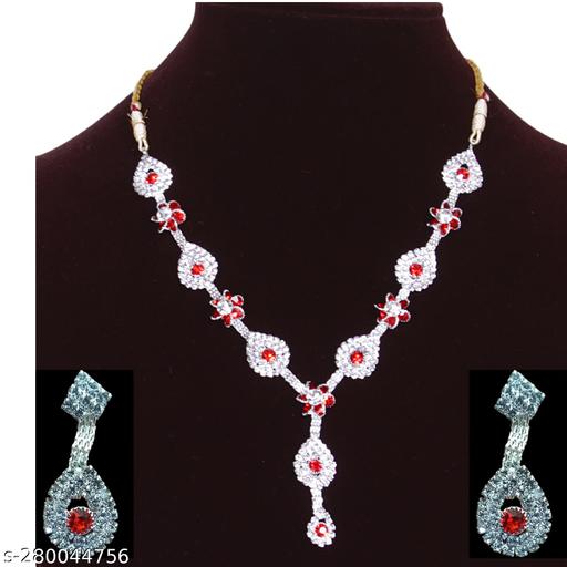 CUTEGIRL-BEAUTIFUL-GIRLDiamond-necklace-with-Red-stone-and-1-Kundan-stone-necklace-/chic-/choker