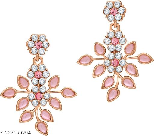 Rose-gold-plated-necklace-set-with-peach-color-kundan-jewllery-sets