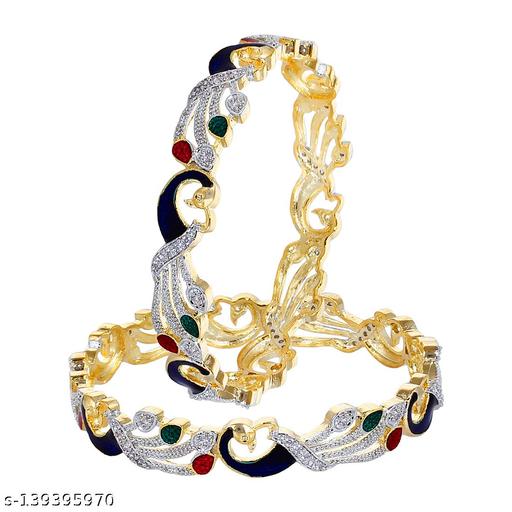 YouBella Women Fashion Jewellery Stylish and Traditional Alloy Gold-Plated Bangles For women and Girls