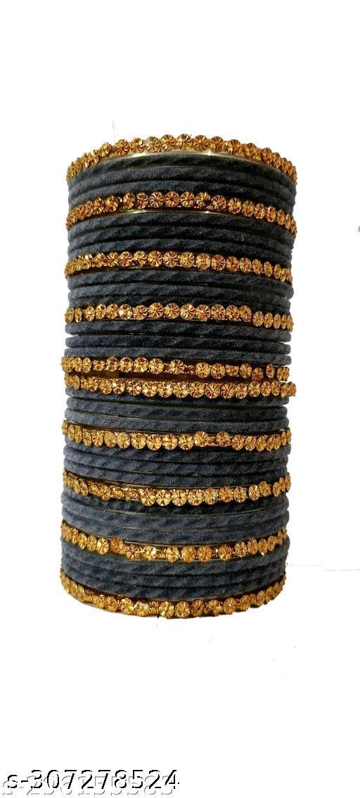 Santosh Velvet Bangle colour velvet bangle set for women & girls (pack of 34)