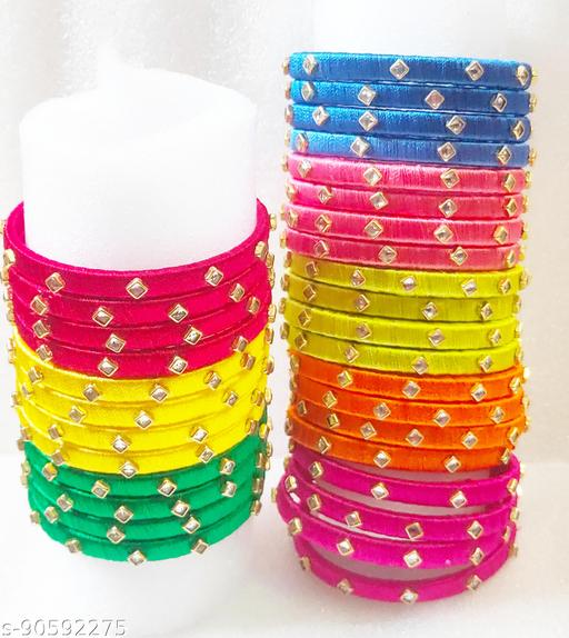 Multicolor Silk Thread Bangles