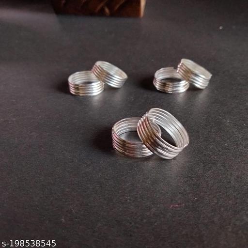 3 Spiral Coil Toe Rings