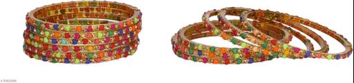 Somil New Designer Combo Of Colorful Glass Bangle/Kada Set_Bridal1426