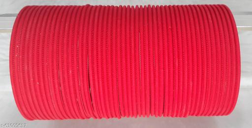 NMII Non-Precious Metal Base Metal with Cutting Shaped Matte Finished Bangle Set For Women and Girls, (Gajri), Pack Of 48 Bangle Set