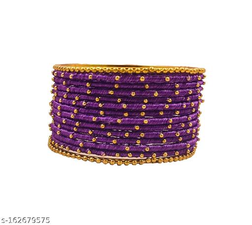 Unity Fashion Thread Dotted Multi - Colours Bangles Set For Women & Girls