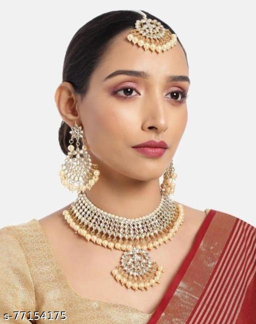 Stylish-Kundan-Beaded-Gold-Plated-Jewellery-Set