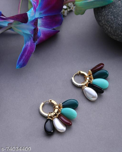 Gold Plated Designer Drop Earrings