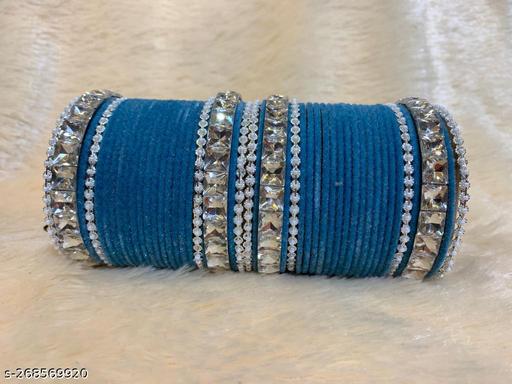 Velvet Bangles set with shado stone