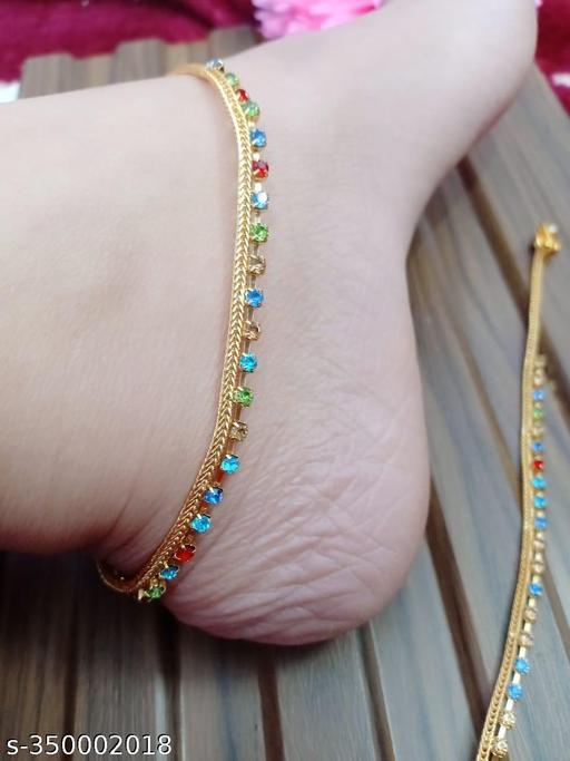 Women's Alloy Gold Plated Anklets & Toe Rings