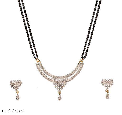 Trendy-American-Diamond-MangalSutra-With-Earring-Set