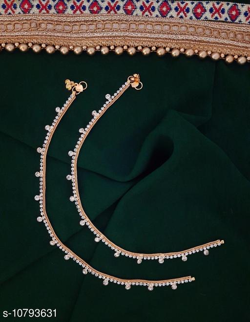 Hridya's New Princess Beautiful Alloy Anklets