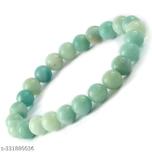 Natural AAA Grade Amezonite Crystal 8mm Beads Stretchable Bracelet for Men & Women