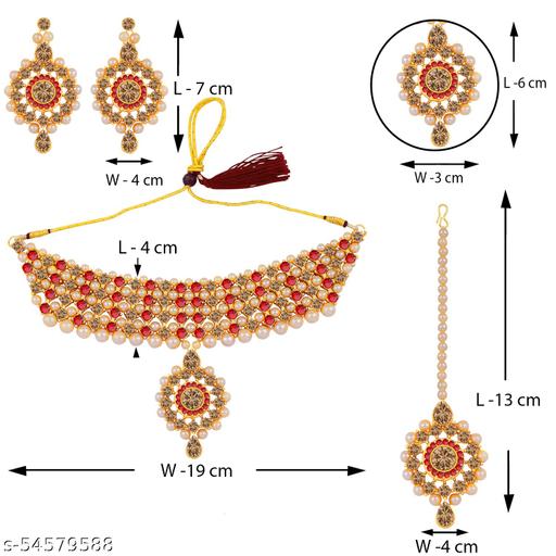 Silver-Shine-Gold-Plated-Traditiona-Multi-Color-Diamond-Choker-Set-Wedding-Jewellery-For-Women-Girls