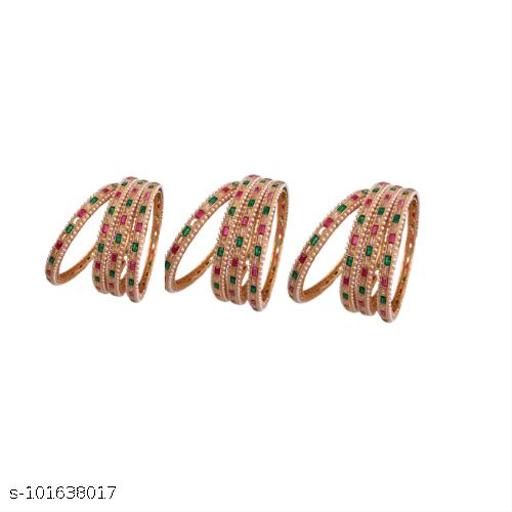 Shimmering Chunky Bangles(Pack Of 3)