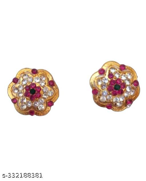 latest fancy stylish Ruby Earrings studs for women and girls (2PIC COMBO)