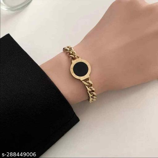 Reversible 2 in 1 Korean Bracelet with Stone Studded Stainless Openable Adjustable Design Jeweller