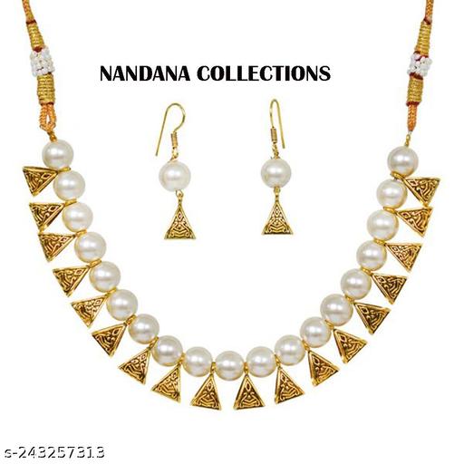 Pearl-Choker-Traditional-White-Necklace-Set-with-Earrings-For-Girls-and-Women
