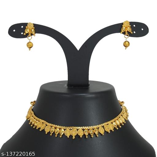 sk-Jewels-Traditional-Gold-Plated-Trendy-Jewellery-set-For-Girls-Women-with-Earrings-festival,-wedding-wear