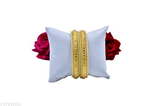 Joyeria Fashions Micro Plating Gold Plated Bangles Set (Pack of 2 Bangles) Bracelet & Bangles