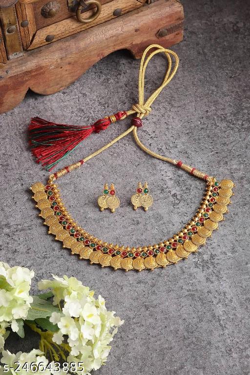 Peora-Goddess-Laxmi-Coin-Gold-Plated-Necklace-Earrings-Temple-Jewellery-Set-for-woman