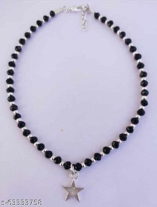Star Anklet For Girls And Women Black Wight