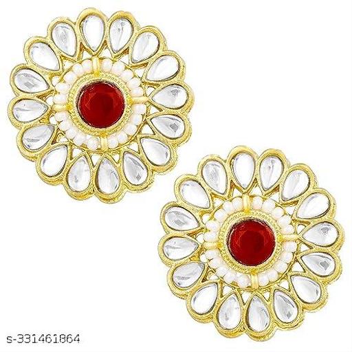 INDIAN-S-FASHION-Gold-Plated-Kundan-Studded-Choker-Necklace-&-Stud-Earrings-Ethnic-Fashion-Jewellery-Set-Gift-for-Women-&-Girls