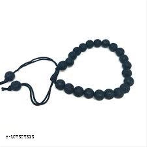 NATURAL STONE BEST QUALITY LAVA THREAD 8 MM BEADED ADJUSTABLE BRACELET