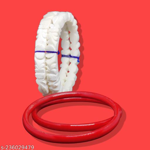 AK BANGLES LATEST NEW DESIGN SHAKHA POLA FOR WOMEN (PACK OF 4)