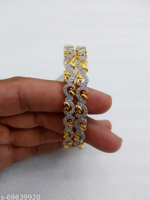 AD two-toned or ganga jamuna bangles 2.6 size metal