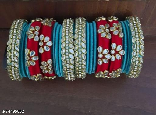 Silk Thread Bangles Bridal Wedding Bangles Set