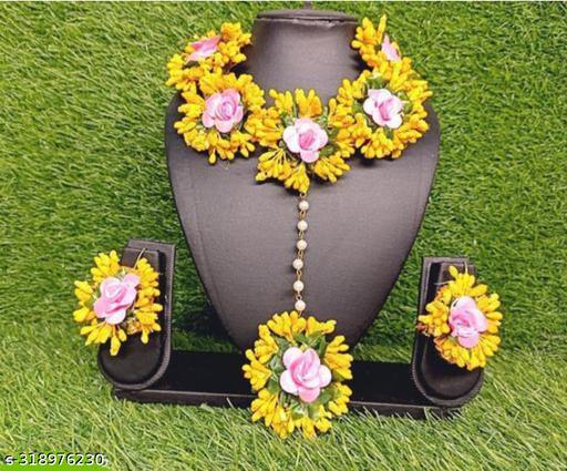 Flower-jewellery-set-for-haldi-mehndi-and-baby-shower